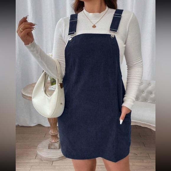 Boho plus size overall corduroy dress - Picture 12 of 16